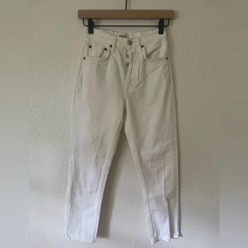 AGOLDE Riley High Rise Straight Crop in Escalate Women’s Size 23 White - Picture 1 of 5